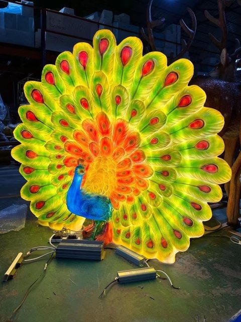Peacock Christmas decoration light by JKPARKRIDES