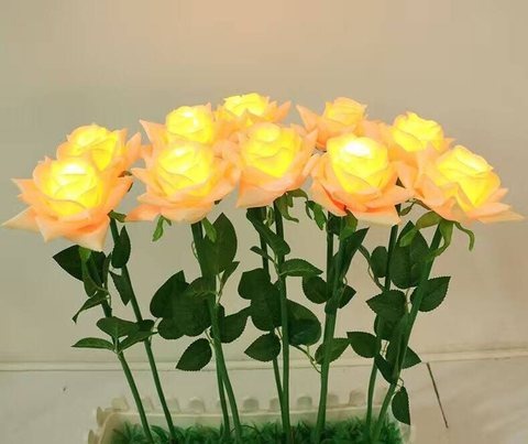 Plastic Rose Christmas decoration light by JKPARKRIDES