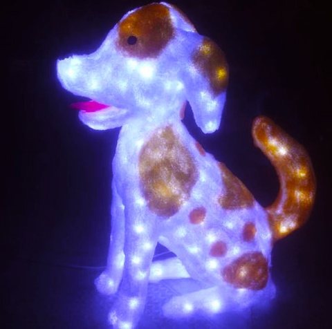 Puppy Christmas decoration light by JKPARKRIDES