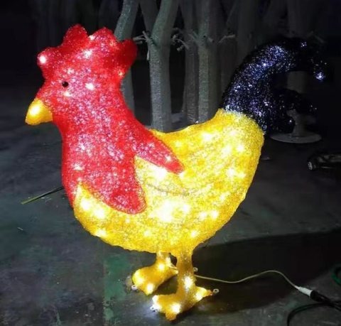 Chicken Christmas decoration light by JKPARKRIDES