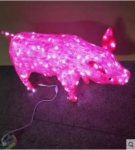 Pig Christmas decoration light by JKPARKRIDES