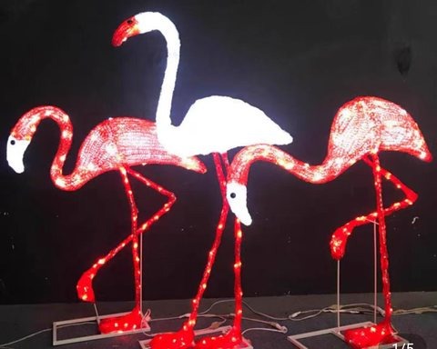 Flamingo Christmas decoration light by JKPARKRIDES