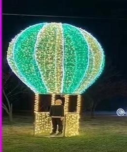 Hot Air Balloon Christmas decoration light by JKPARKRIDES