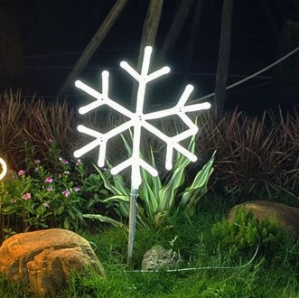 Ground Snowflake Christmas decoration light by JKPARKRIDES