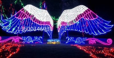 Wings Christmas decoration light by JKPARKRIDES