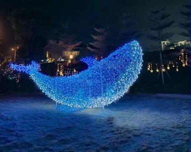 Whale Christmas decoration light by JKPARKRIDES