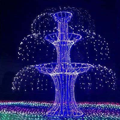 Animated Fountain Christmas decoration light by JKPARKRIDES