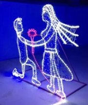 Proposal Couple Christmas decoration light by JKPARKRIDES