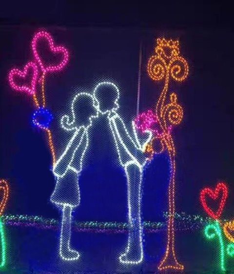 Couple Christmas decoration light by JKPARKRIDES