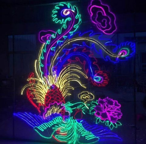 Dancing Phoenix Christmas decoration light by JKPARKRIDES