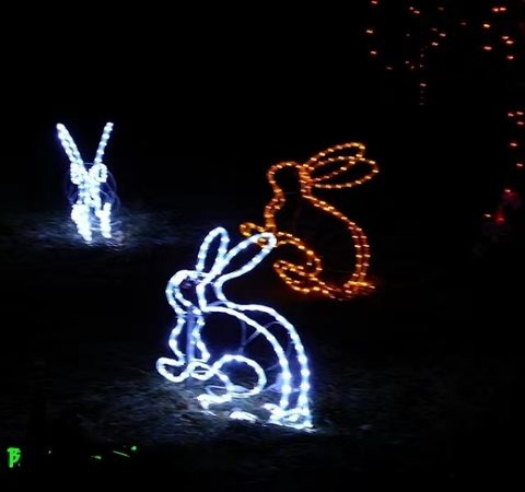 Rabbit Christmas decoration light by JKPARKRIDES