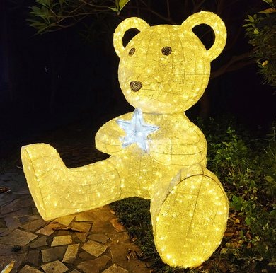 Resin Bear Christmas decoration light by JKPARKRIDES