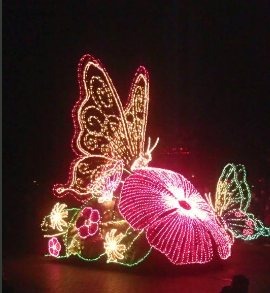 Butterfly and Flowers Christmas decoration light by JKPARKRIDES