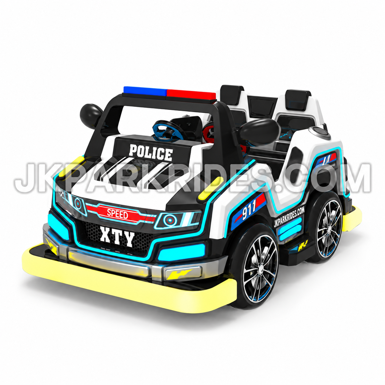 Children’s Electric Police Car — JKPARKRIDES product image