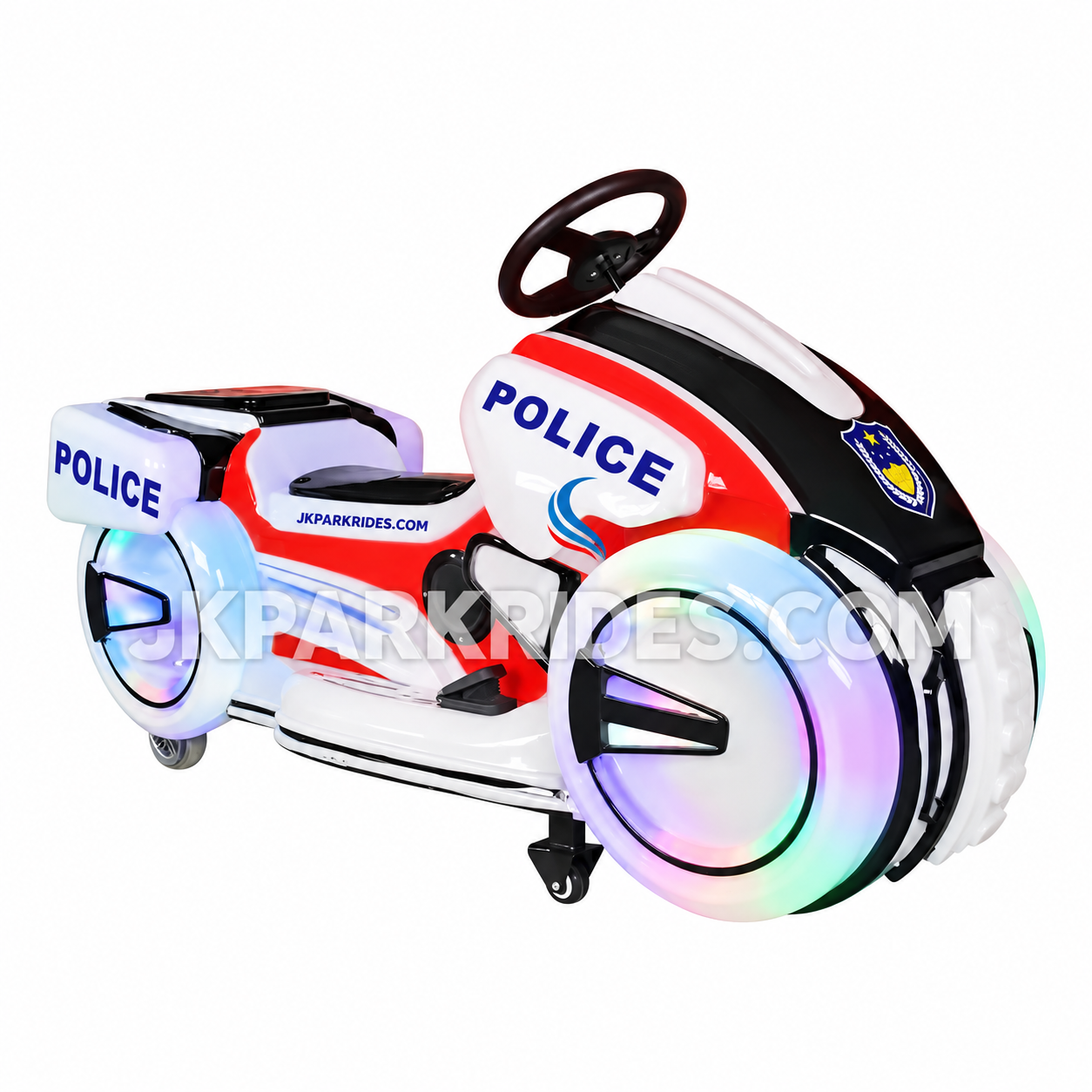 Entertainment motorcycle children's car music color LED electric motorcycle children's playground equipment — JKPARKRIDES product image