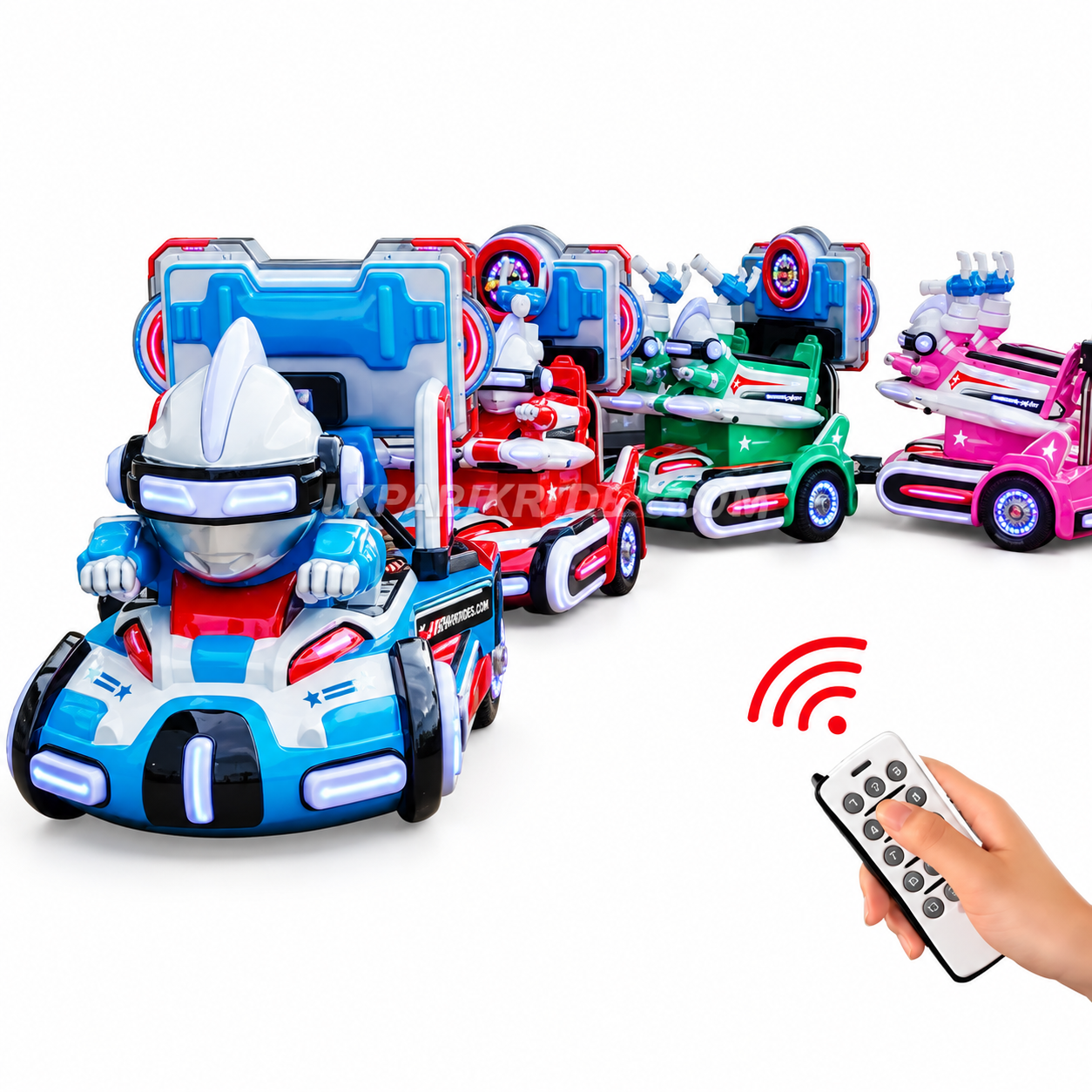Factory Sale Amusement Park Popular Outdoor Trackless Train Electric Trains For Kids With Gun Games-1722995724134211 — JKPARKRIDES product image
