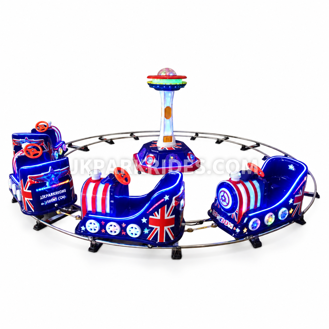 Factory wholesale, outdoor plaza, multiple electric track trains, children's playground equipment trains — JKPARKRIDES product image