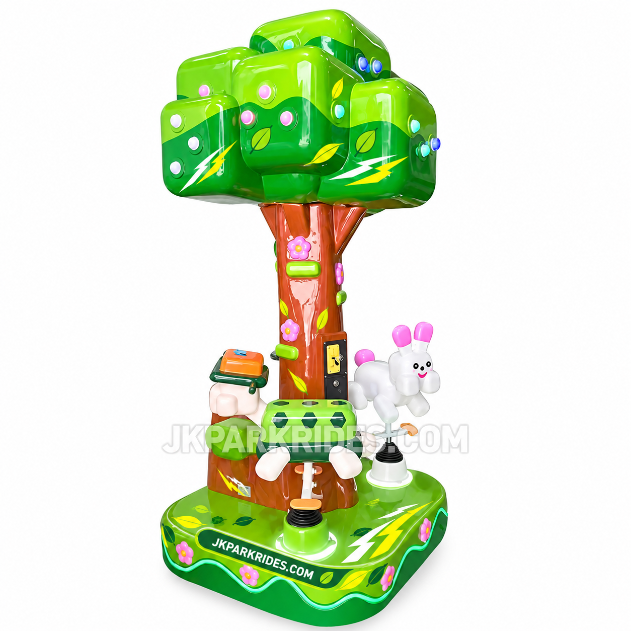 Fantasy Forest Turtle and Rabbit Race Three Person Horse Rotation · Cute Childhood Rotation Time — JKPARKRIDES product image
