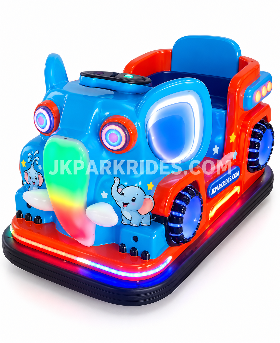 Kids Electric Elephant Bumper Car Battery Operated Double Seat Amusement Ride with LED Music for Mall Park Playground — JKPARKRIDES product image