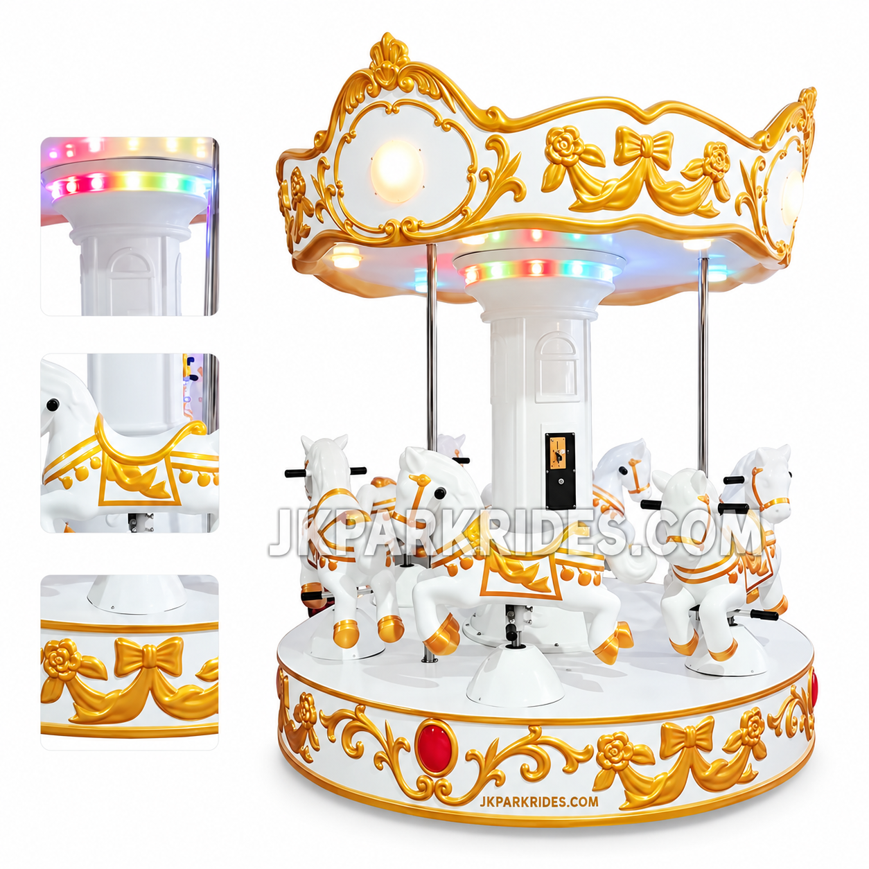 Palace style six person carousel — JKPARKRIDES product image