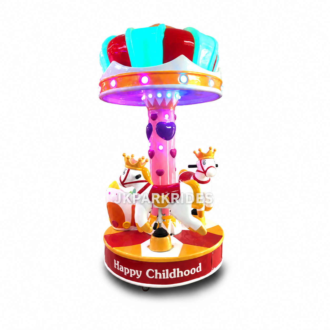Mini Carousel Animal Kiddie Ride — overall equipment view