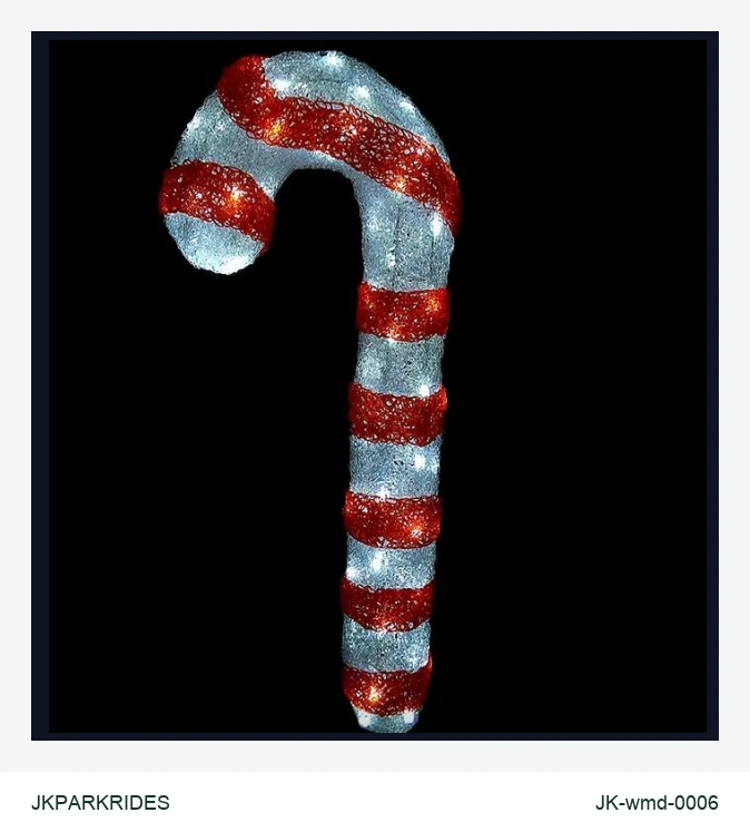 Candy Cane Motif Light lighting product, JKPARKRIDES SKU JK-wmd-0006