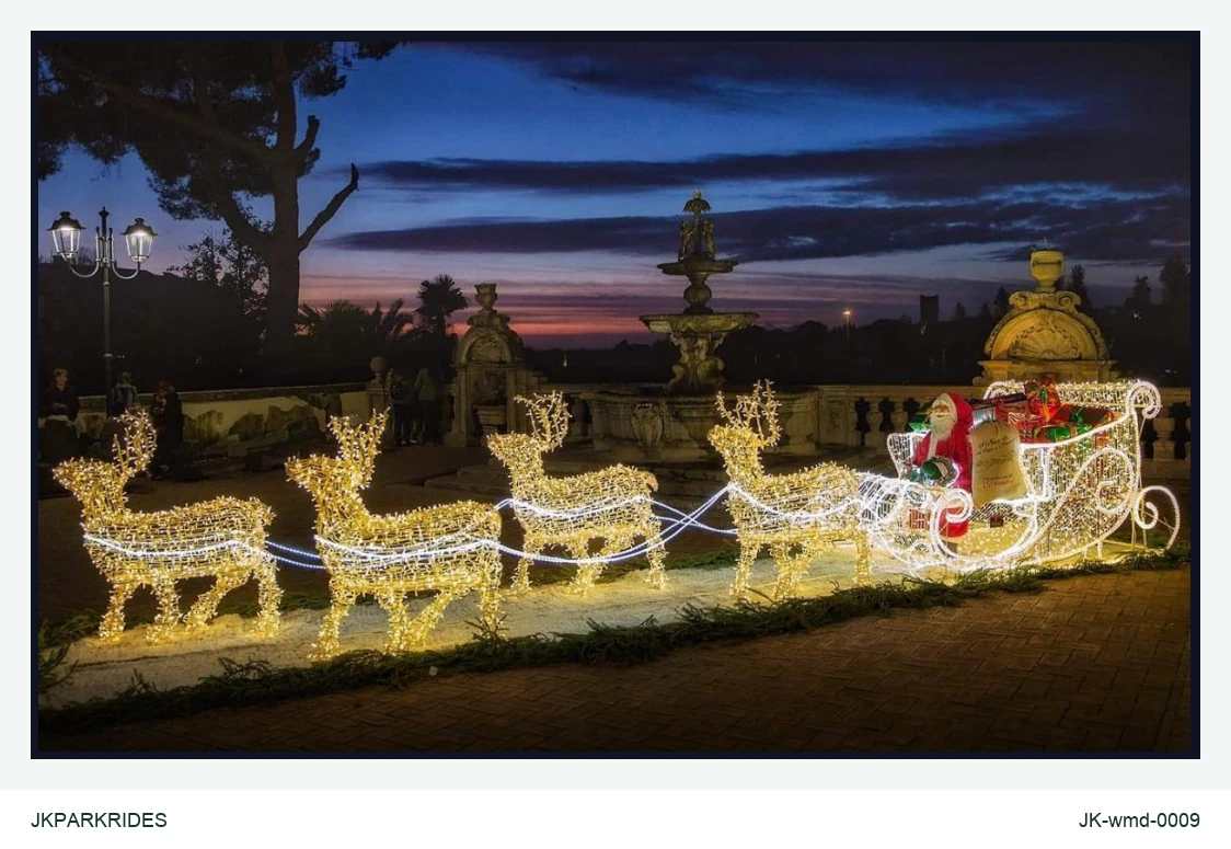 3D Christmas Sleigh Light lighting product, JKPARKRIDES SKU JK-wmd-0009