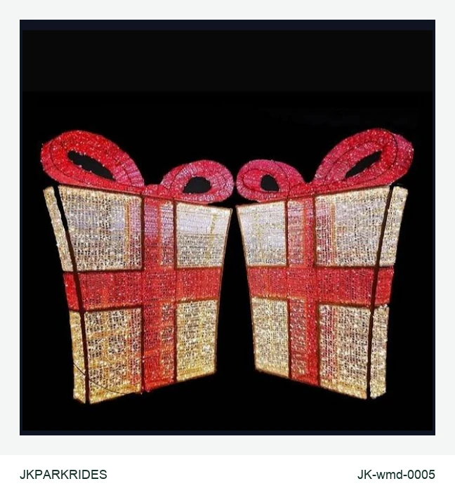 3D Gift Box Decorations lighting product, JKPARKRIDES SKU JK-wmd-0005