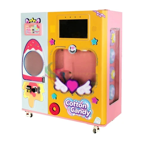 Automatic Cotton Candy Vending Kiosk — overall equipment view