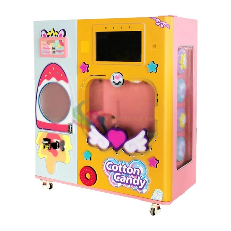 Automatic Cotton Candy Vending Kiosk — overall equipment view