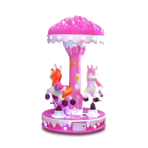 Ice and Snow Unicorn Mini Carousel — overall equipment view
