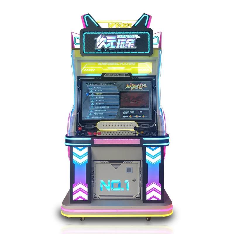 Four-Thousand Game Arcade Cabinet — upright video arcade cabinet with control panel and screen