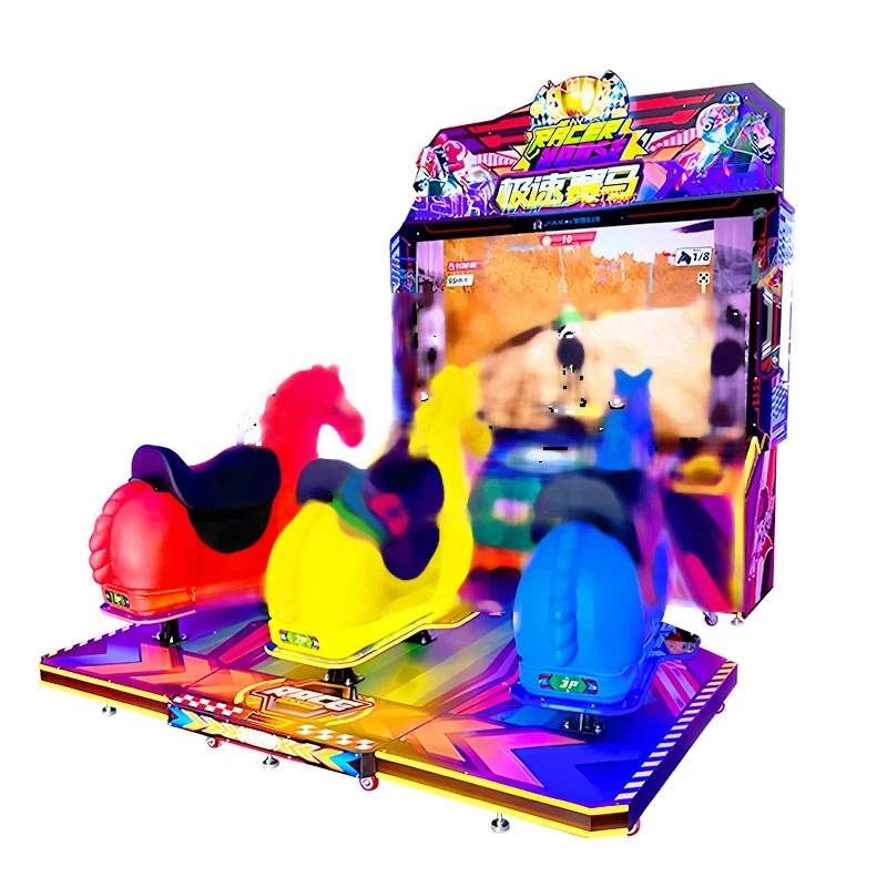 Three-Player Horse Racing Arcade — additional view of the equipment