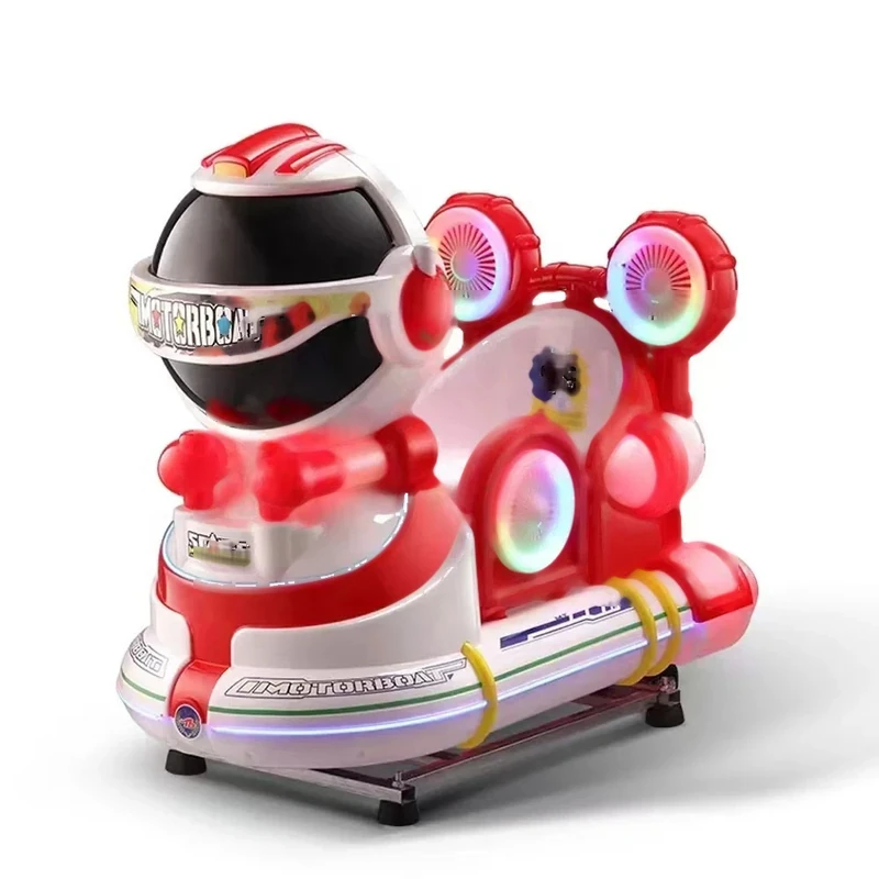 Vintage Coin-Operated Kiddie Swing Car — overall equipment view