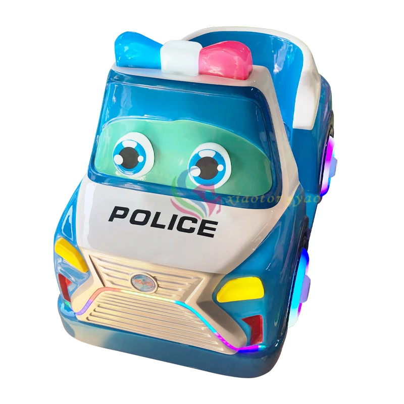 Police Car Shaped Kiddie Ride — overall equipment view