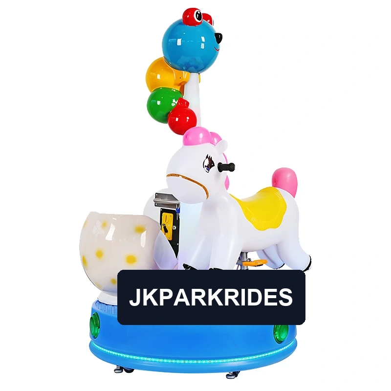 Rainbow Pony Two-Seat Kiddie Ride — overall equipment view