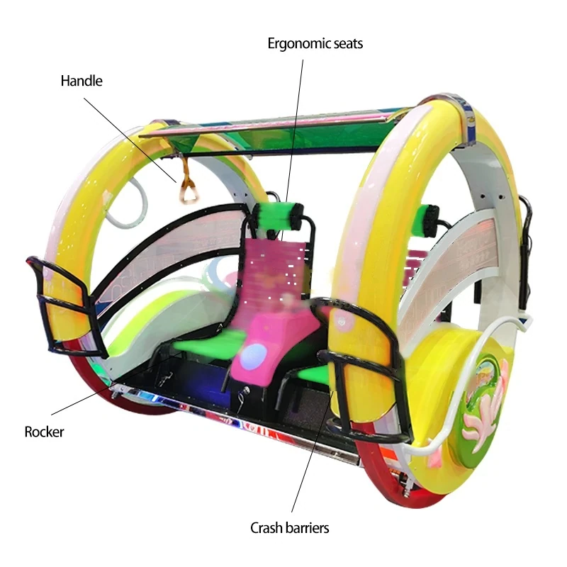 Electric 360 Degree Rolling Car For Sale Outdoor Carnival Rolling Car Ride — overall equipment view
