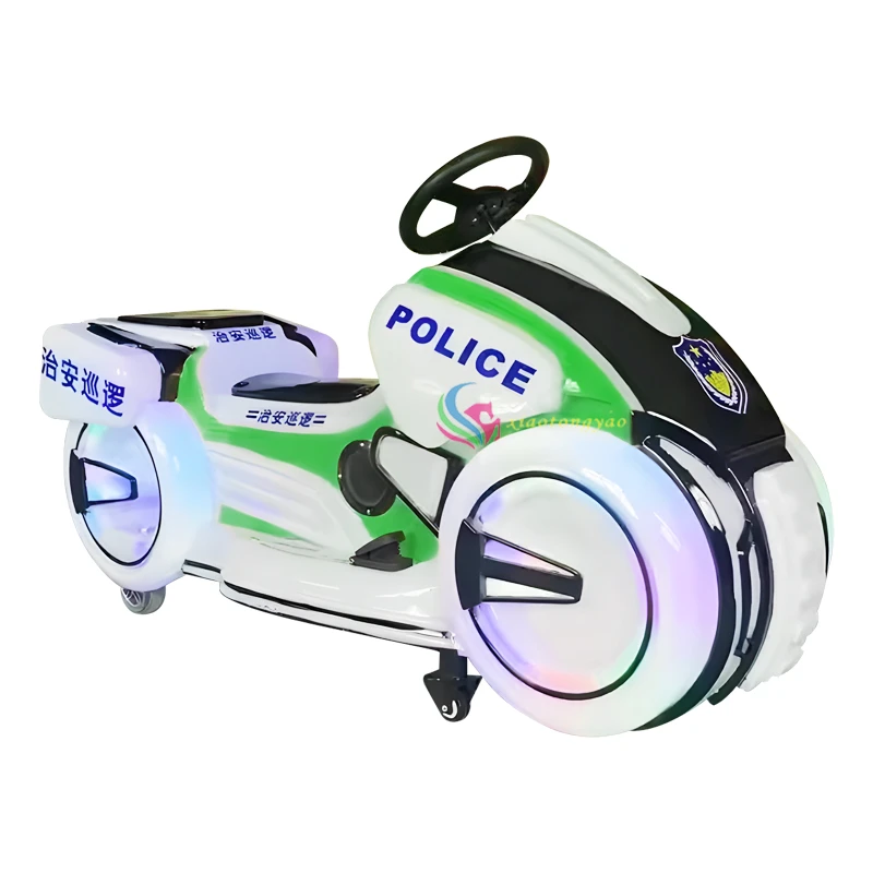 Entertainment motorcycle children's car music color LED electric motorcycle children's playground equipment — additional view of the equipment