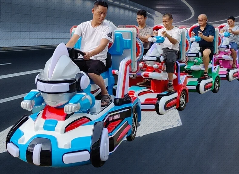 Factory Sale Amusement Park Popular Outdoor Trackless Train Electric Trains For Kids With Gun Games-1722995724134211 — additional view of the equipment
