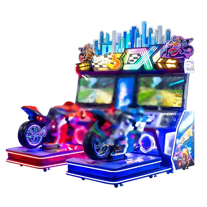 Two-Player Motorcycle Racing Simulator — overall equipment view