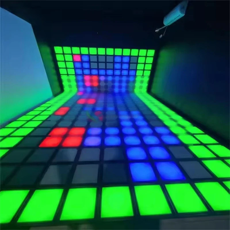LED Interactive Floor Tile Game — overall equipment view