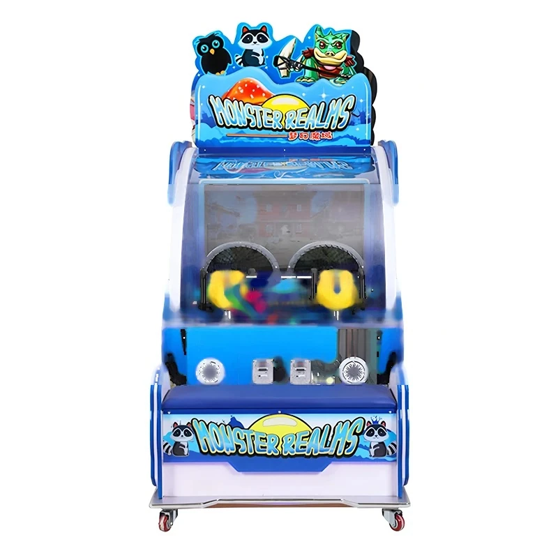 Monster Kingdom Double Shot — blue car-shaped racing arcade cabinet
