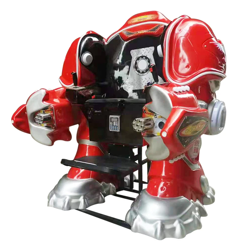 Outdoor Playground Electric Battery Kiddie Rides Amusement Equipment Walking Robot — overall equipment view