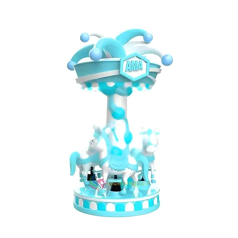 Pink Dream Three Rider Mini Carousel — additional view of the equipment