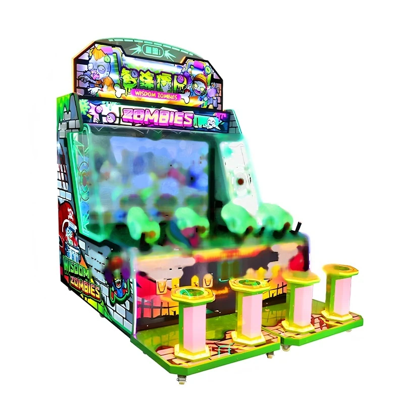 Four Player Zombie Shooting Console — additional view of the equipment