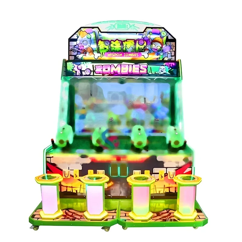 Four Player Zombie Shooting Console — overall equipment view