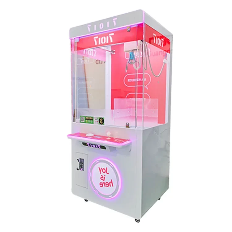 Pink Toy Claw Crane Machine — overall equipment view