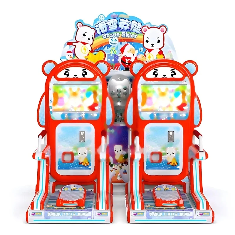 Two-Player Skiing Simulator Console — overall equipment view