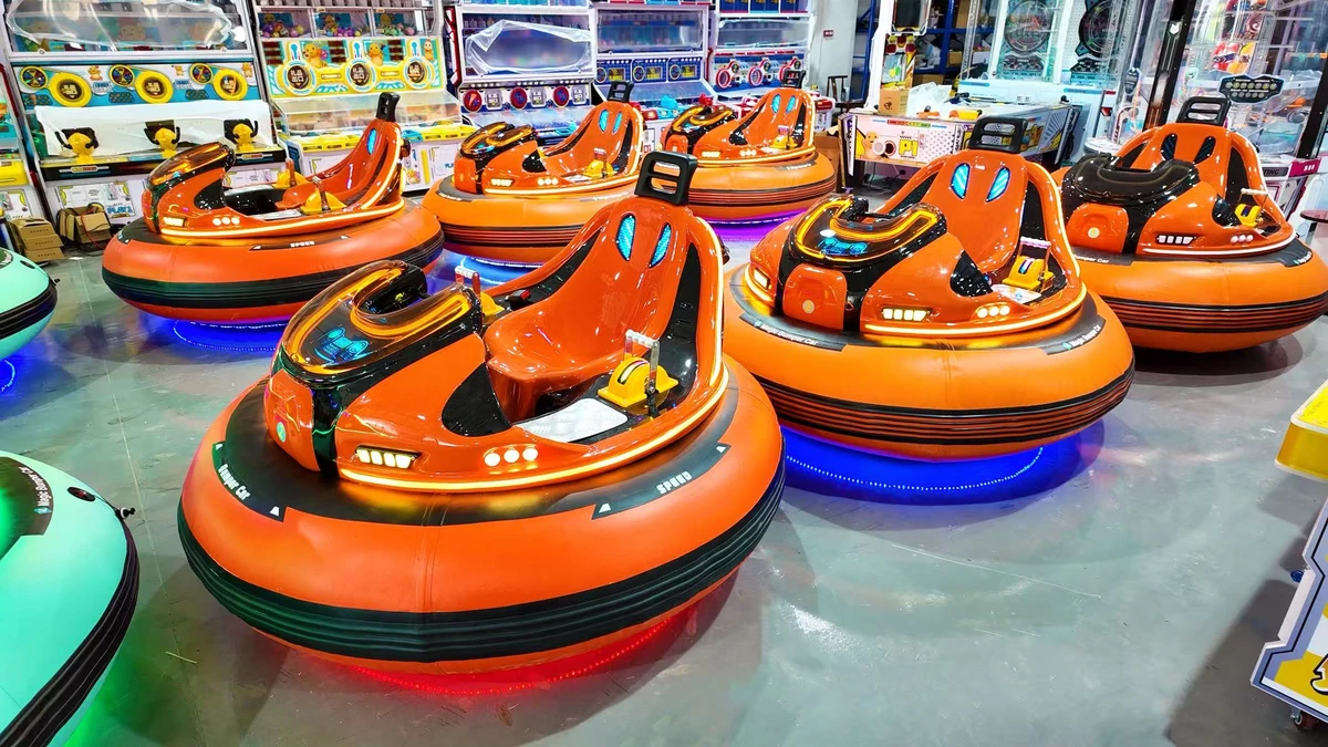 The electric bumper car fleet. by JKPARKRIDES