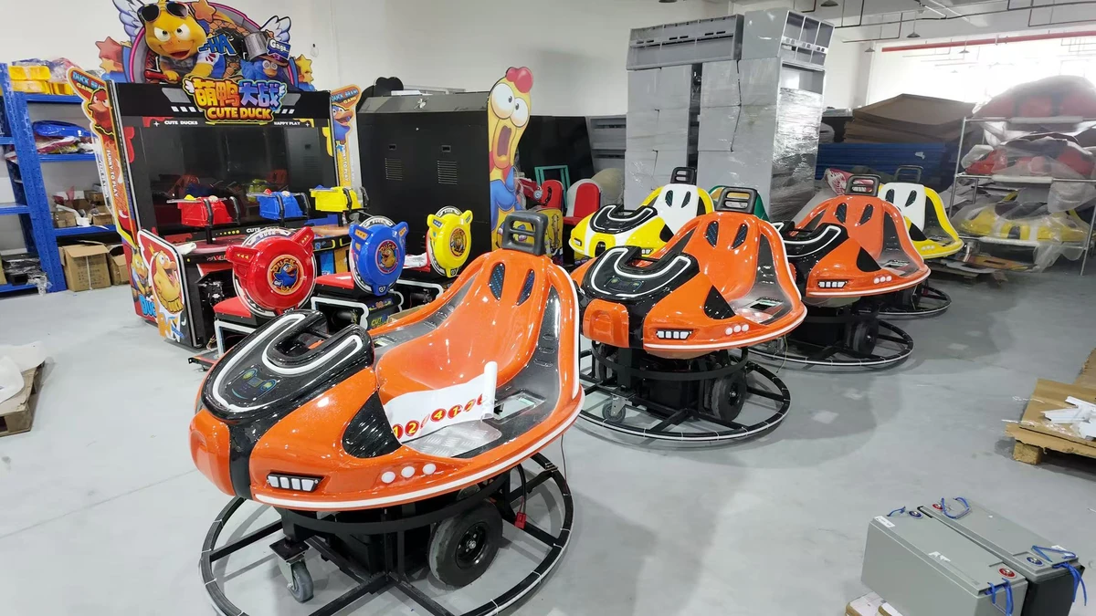 The electric bumper car fleet. by JKPARKRIDES